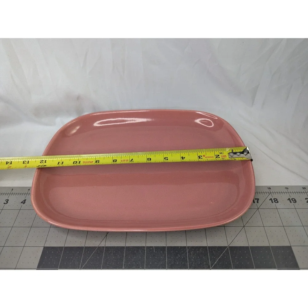 Bauer Los Angeles Ceramic Pink Platter Tray‎ 12 Inch READ